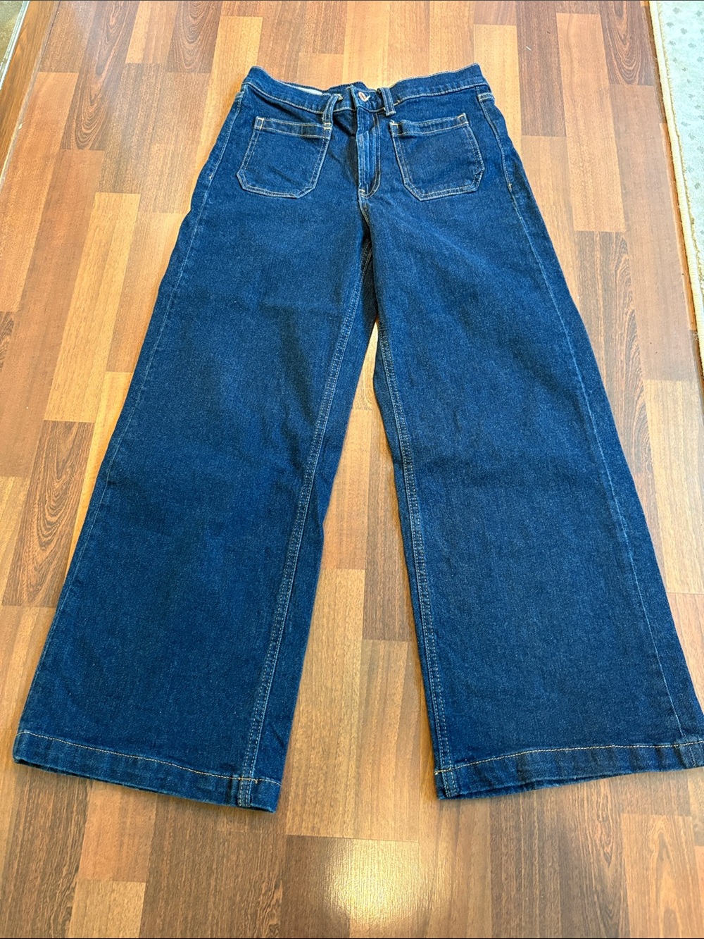 GAP high rise stride wide leg Jean 8 petite